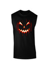 Scary Glow Evil Jack O Lantern Pumpkin Dark Muscle Shirt-TooLoud-Black-Small-Davson Sales