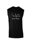 Stethoscope Heartbeat Text Dark Muscle Shirt-TooLoud-Black-Small-Davson Sales