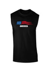 America Flag Dark Muscle Shirt-TooLoud-Black-Small-Davson Sales