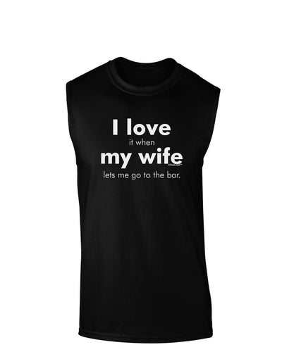 I Love My Wife - Bar Dark Muscle Shirt-TooLoud-Black-Small-Davson Sales