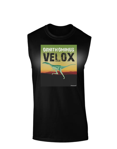 Ornithomimus Velox - With Name Dark Muscle Shirt by TooLoud-TooLoud-Black-Small-Davson Sales