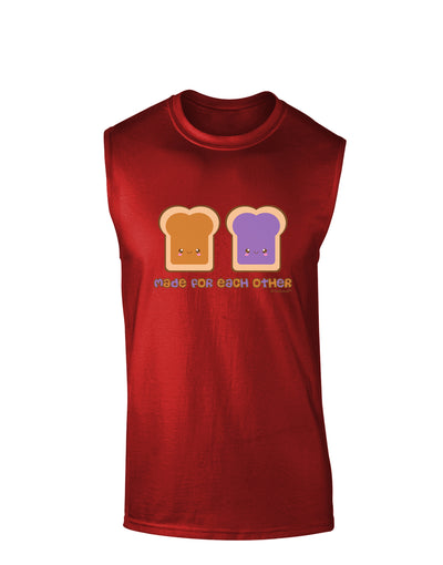 Cute PB and J Design - Made for Each Other Dark Muscle Shirt  by TooLoud