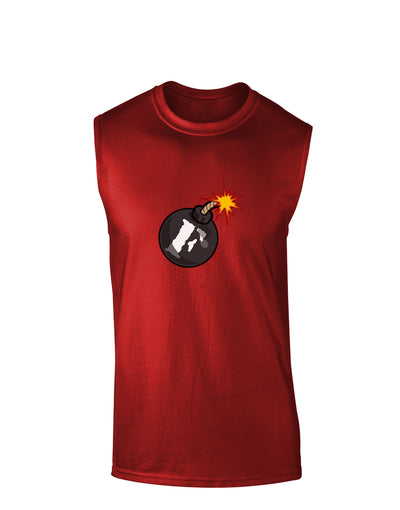 F-Bomb Funny Dark Muscle Shirt by TooLoud-TooLoud-Red-Small-Davson Sales
