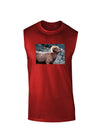 TooLoud Wide Eyed Big Horn Dark Muscle Shirt-TooLoud-Red-Small-Davson Sales