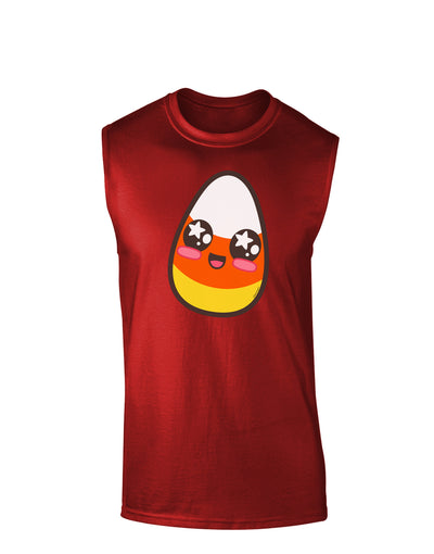Cute Boy Child Candy Corn Family Halloween Dark Muscle Shirt-TooLoud-Red-Small-Davson Sales
