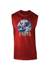 Planet Earth Text Dark Muscle Shirt