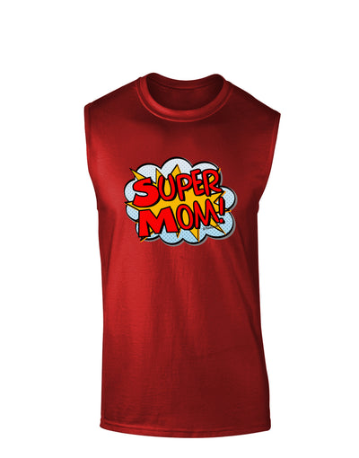 Super Mom - Superhero Comic Style Dark Muscle Shirt