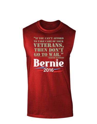 Bernie on Veterans and War Dark Muscle Shirt