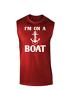 I'm on a BOAT Dark Muscle Shirt-TooLoud-Red-Small-Davson Sales