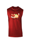 Cute Taco Fox Dark Muscle Shirt-TooLoud-Red-Small-Davson Sales