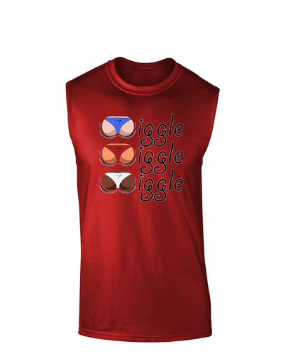 Wiggle Wiggle Wiggle - Twerk Color Dark Muscle Shirt-TooLoud-Red-Small-Davson Sales