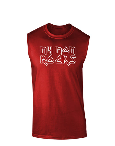 My Mom Rocks - Mother's Day Dark Muscle Shirt-TooLoud-Red-Small-Davson Sales