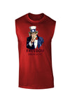Uncle Sam Freedom Costs a Buck O Five Dark Muscle Shirt