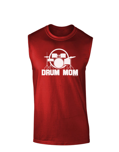 Drum Mom - Mother's Day Design Dark Muscle Shirt-TooLoud-Red-Small-Davson Sales