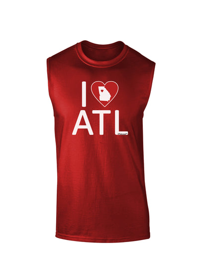 I Heart Atlanta Dark Muscle Shirt-TooLoud-Red-Small-Davson Sales