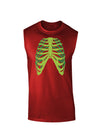 Human Green Skeleton Bones Ribcage Dark Muscle Shirt-TooLoud-Red-Small-Davson Sales