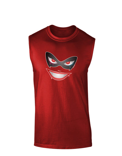 Lil Monster Mask Dark Muscle Shirt-TooLoud-Red-Small-Davson Sales