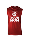 Respect Your Mom - Mother Earth Design Dark Muscle Shirt-TooLoud-Red-Small-Davson Sales