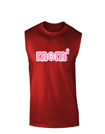 Mom Squared - Cute Mom of Two Design Dark Muscle Shirt by TooLoud-TooLoud-Red-Small-Davson Sales