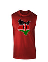 Kenya Flag Silhouette Dark Muscle Shirt-TooLoud-Red-Small-Davson Sales