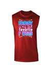 Friday - 2nd Favorite F Word Dark Muscle Shirt-TooLoud-Red-Small-Davson Sales