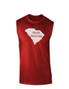 South Carolina - United States Shape Dark Muscle Shirt by TooLoud-TooLoud-Red-Small-Davson Sales