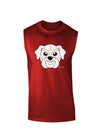 Cute Bulldog - White Dark Muscle Shirt by TooLoud-TooLoud-Red-Small-Davson Sales
