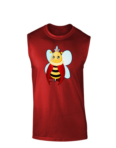 Queen Bee Mothers Day Dark Muscle Shirt-TooLoud-Red-Small-Davson Sales