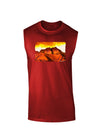 San Juan Mountain Range CO Dark Muscle Shirt-TooLoud-Red-Small-Davson Sales