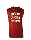 He's My Lucky Charm - Matching Couples Design Dark Muscle Shirt by TooLoud-Mens T-Shirt-TooLoud-Red-Small-Davson Sales