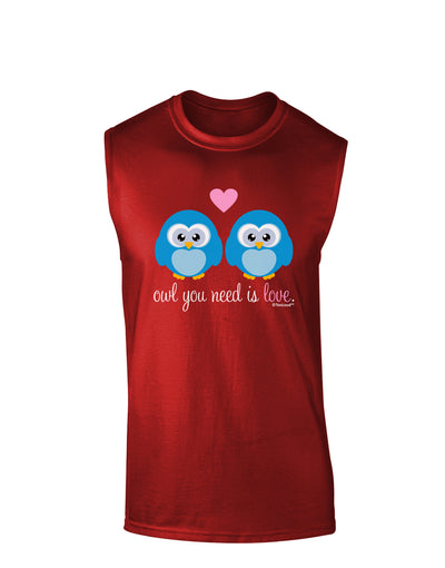 Owl You Need Is Love - Blue Owls Dark Muscle Shirt by TooLoud-TooLoud-Red-Small-Davson Sales