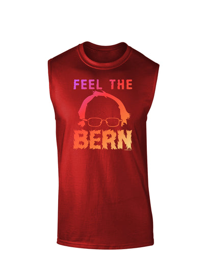 Feel the Bern Dark Muscle Shirt-TooLoud-Red-Small-Davson Sales