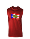 Puerto Rico Coqui Dark Muscle Shirt-TooLoud-Red-Small-Davson Sales