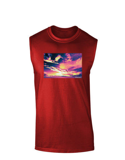 Blue Mesa Reservoir Surreal Dark Muscle Shirt-TooLoud-Red-Small-Davson Sales