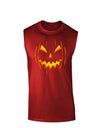 Halloween Scary Evil Jack O Lantern Pumpkin Dark Muscle Shirt-TooLoud-Red-Small-Davson Sales