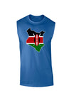Kenya Flag Silhouette Dark Muscle Shirt-TooLoud-Royal Blue-Small-Davson Sales