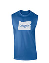 Oregon - United States Shape Dark Muscle Shirt by TooLoud-TooLoud-Royal Blue-Small-Davson Sales