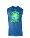 Save the Planet - Earth Dark Muscle Shirt-TooLoud-Royal Blue-Small-Davson Sales