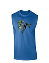 Jurassic Dinosaur Metallic - Silver Dark Muscle Shirt by TooLoud-TooLoud-Royal Blue-Small-Davson Sales