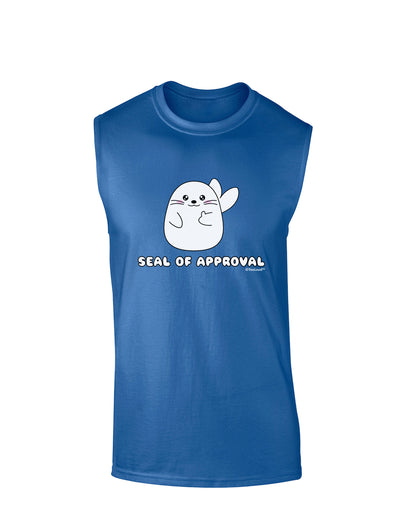 Seal of Approval Dark Muscle Shirt by TooLoud-TooLoud-Royal Blue-Small-Davson Sales