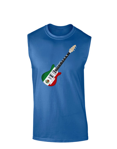 Mexican Flag Guitar Design Dark Muscle Shirt  by TooLoud
