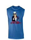Uncle Sam Pointing is my Right Dark Muscle Shirt-TooLoud-Royal Blue-Small-Davson Sales