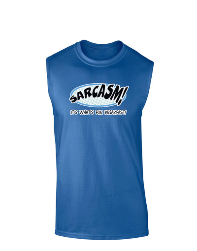Sarcasm It's What's For Breakfast Dark Muscle Shirt-Hats-TooLoud-Royal Blue-Small-Davson Sales