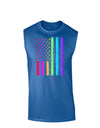 American Pride - Rainbow Flag Dark Muscle Shirt-TooLoud-Royal Blue-Small-Davson Sales