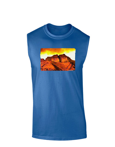 San Juan Mountain Range CO Dark Muscle Shirt-TooLoud-Royal Blue-Small-Davson Sales
