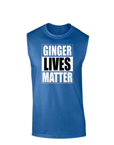 Ginger Lives Matter Dark Muscle Shirt by TooLoud-TooLoud-Royal Blue-Small-Davson Sales