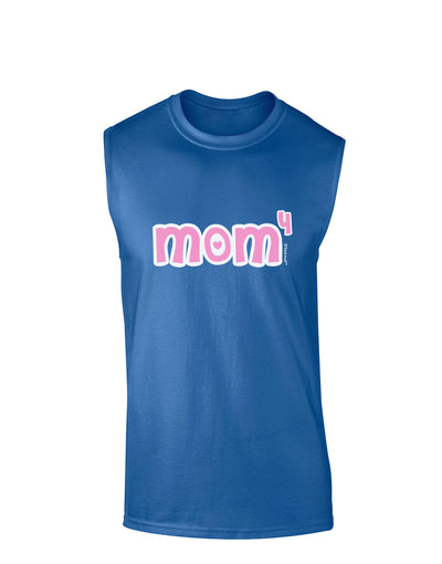 Mom to the Fourth Power - Cute Mom of 4 Design Dark Muscle Shirt by TooLoud-TooLoud-Royal Blue-Small-Davson Sales