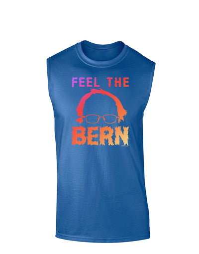 Feel the Bern Dark Muscle Shirt-TooLoud-Royal Blue-Small-Davson Sales