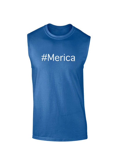 #Merica Dark Muscle Shirt-TooLoud-Royal Blue-Small-Davson Sales