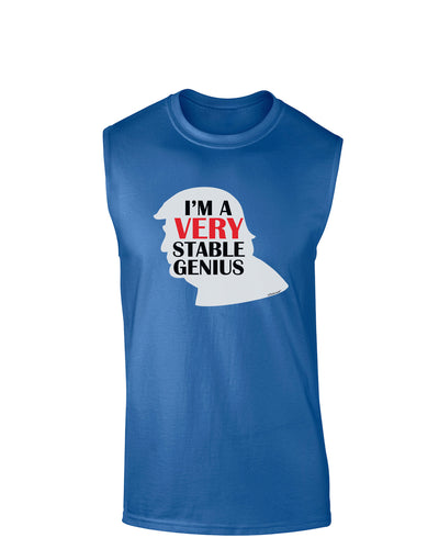 I'm A Very Stable Genius Dark Muscle Shirt by TooLoud-Clothing-TooLoud-Royal Blue-Small-Davson Sales
